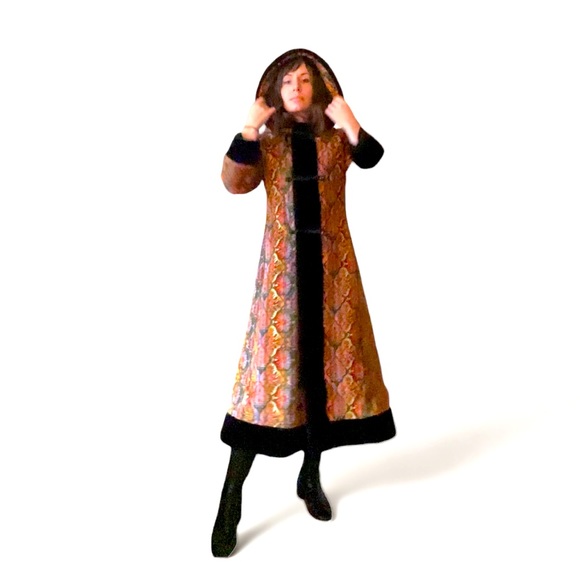 Vintage Jackets & Blazers - discount available! Hippie Vintage Tapestry Penny Lane Coat 1960s 1970s small
